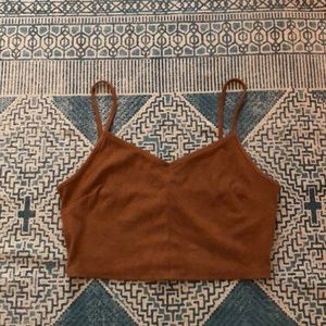 Brown crop top